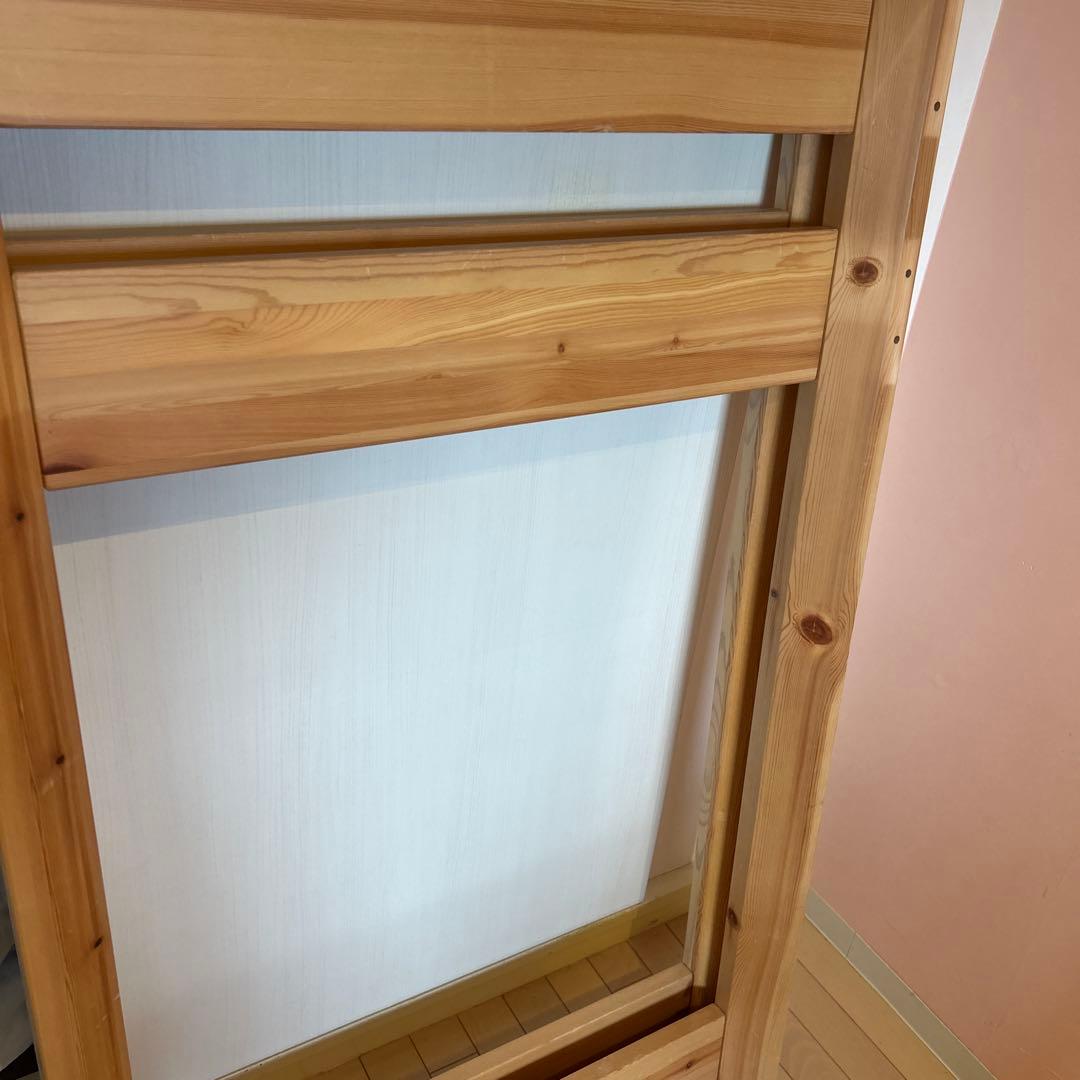 無印良品　パイン材ミドルベッド シンプルデザイン