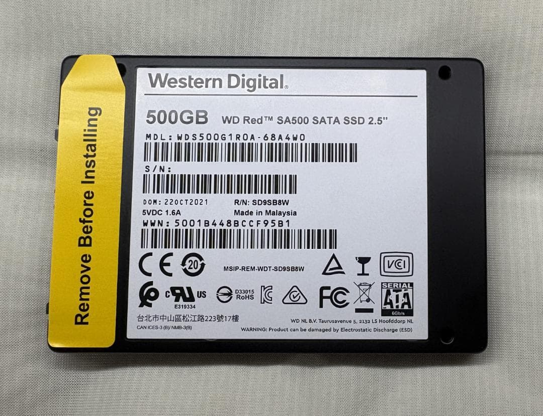 WD Red 500GB 内蔵型SSD