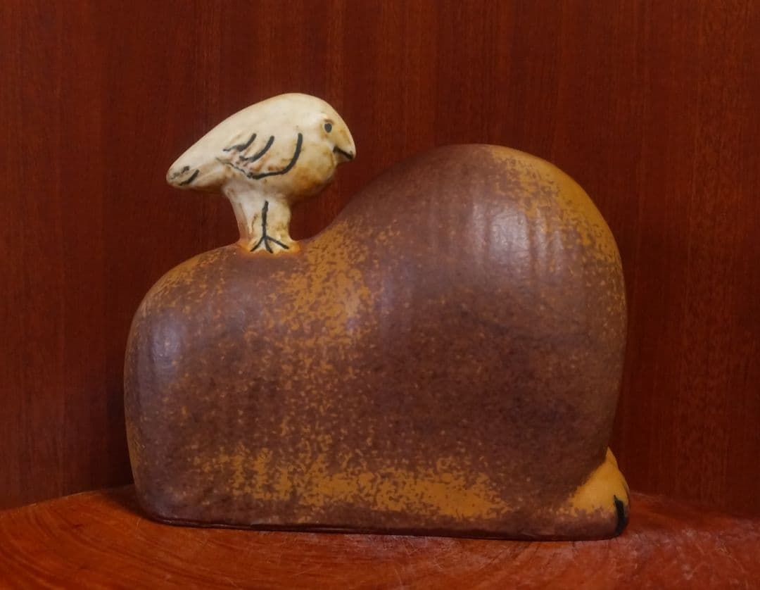 リサラーソン ライオンウイズバード 背乗り鳥 北欧 新品