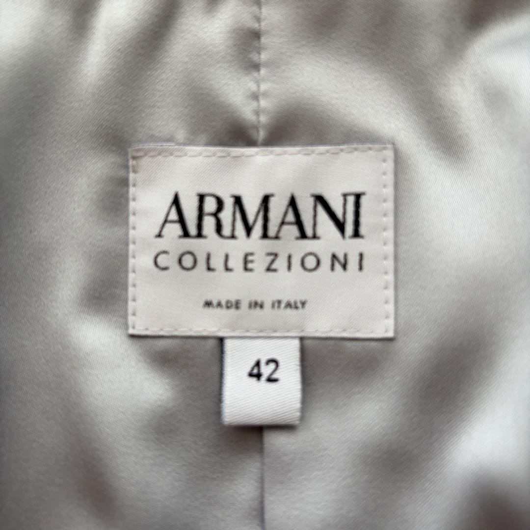 【極美品✨】アルマーニコレツォーニ ジャガードジャケット フォーマル42シルバー