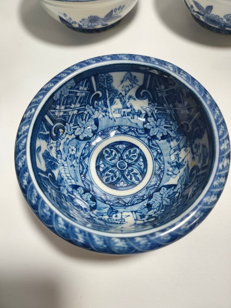 美濃焼 有田焼 龍峰窯 祥瑞玉渕 小鉢 中鉢 5客