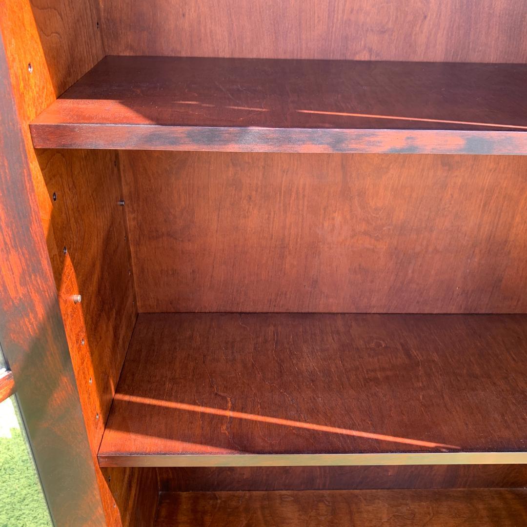 北海民芸 和光 書棚 ブックキャビネット 本棚 ガラスキャビネット 民芸家具