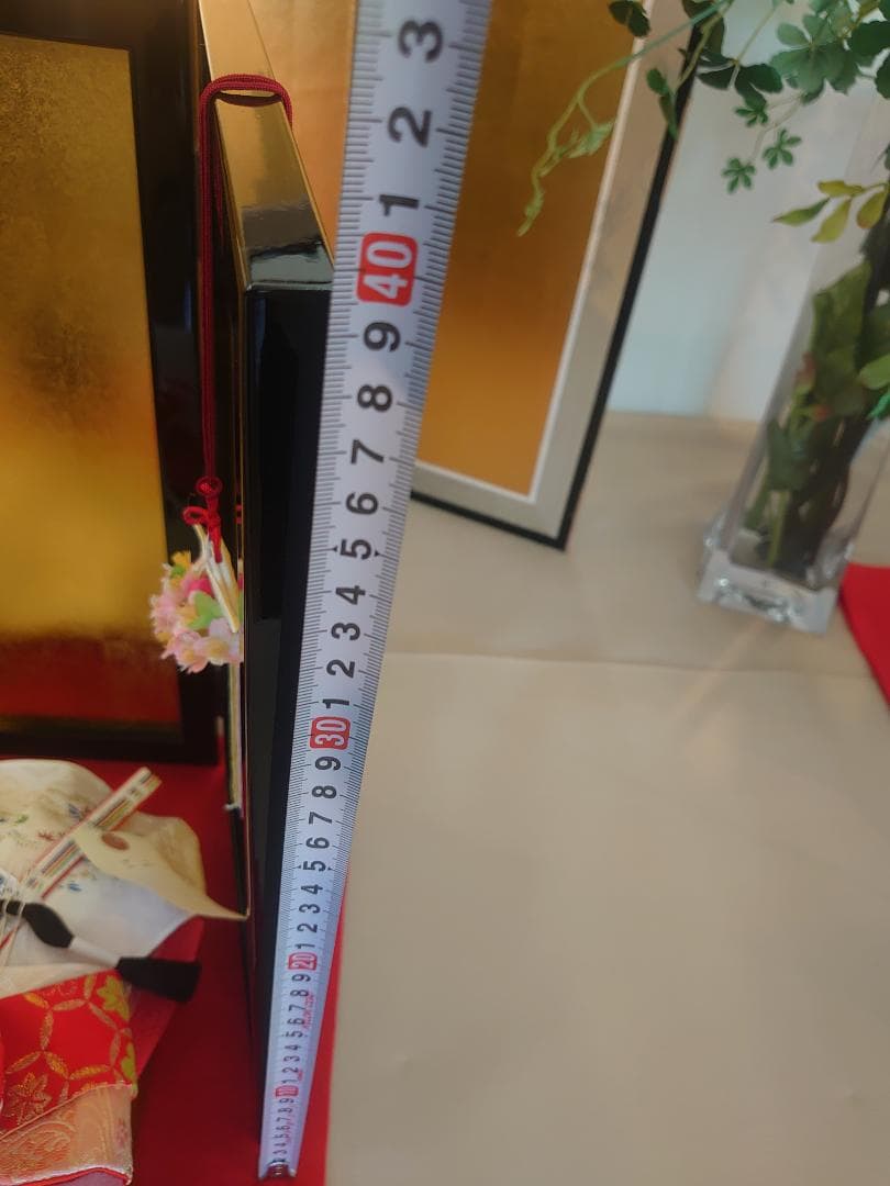 ●新品●　おひなさまフルセット　さくら柄金襴衣装と金屏風