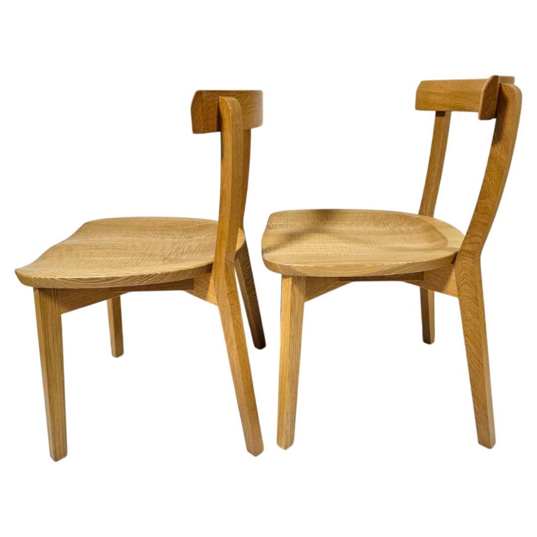 【美品】旭川家具 アーリータイムスアルファ DC-4 チェア２脚セット① 木地色