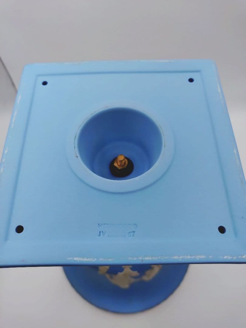 4-475ウェッジウッド　ジャスパー　花瓶　フラワーベース　飾り壺　アンティーク