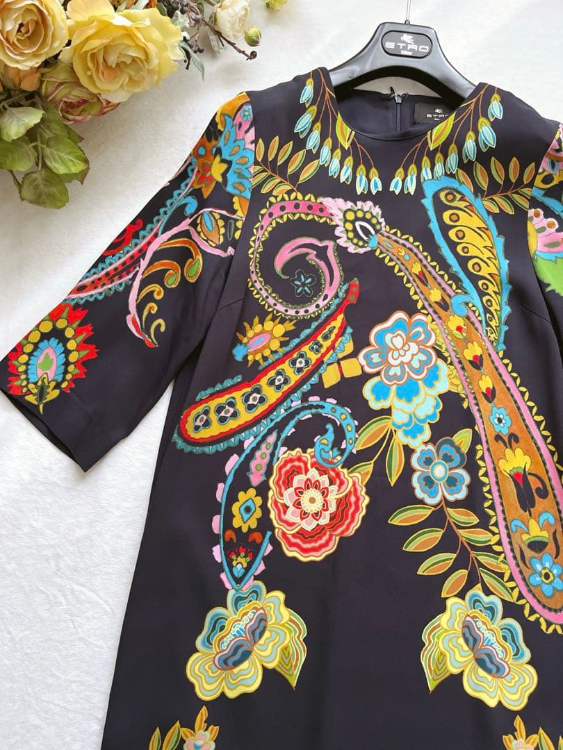 値下げ セール☆美品 ETRO エトロ 洗練 プレシャス ゆったり 美人 ドレス