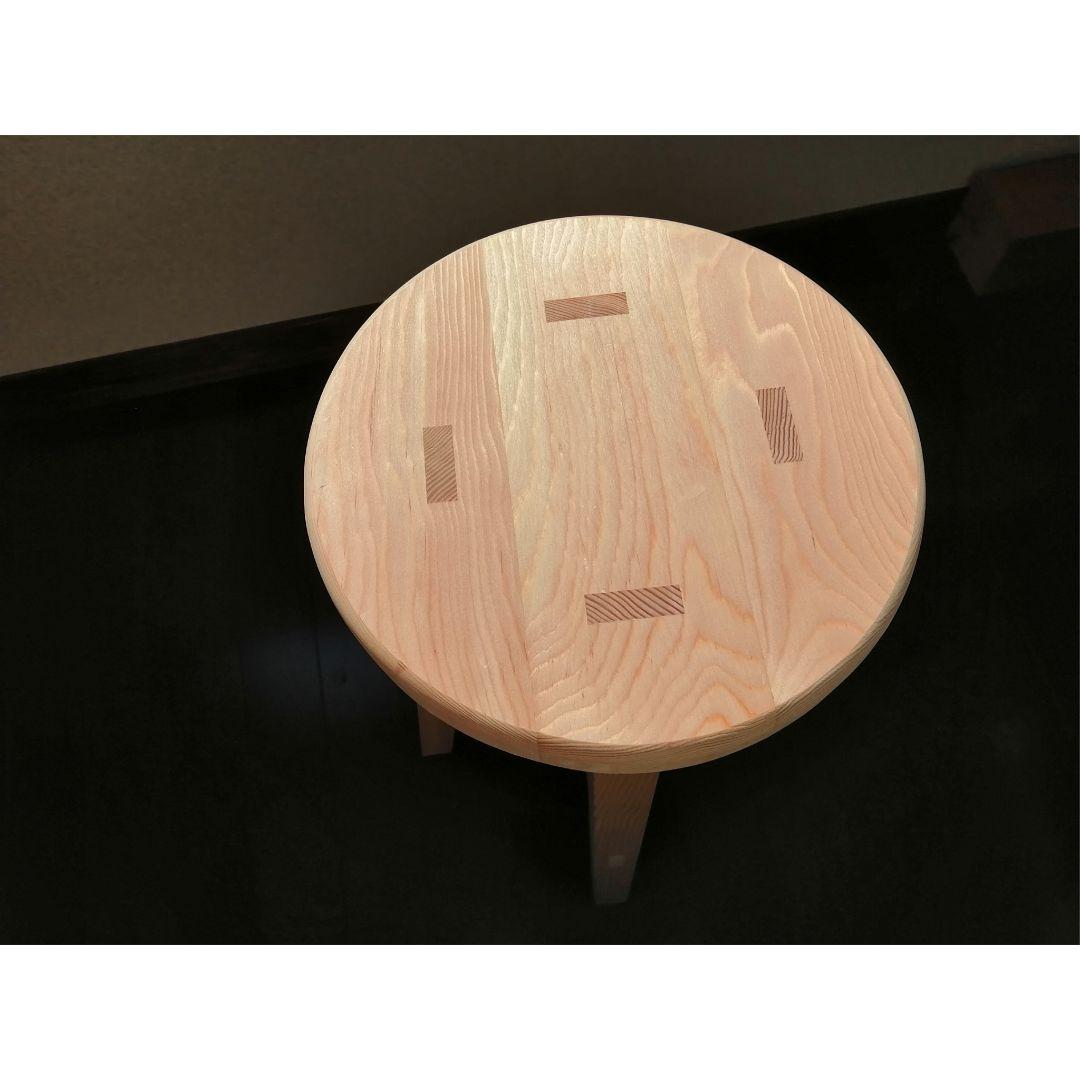 木製スツール　座面幅30cm×高さ60cm　丸椅子　stool 　花瓶台