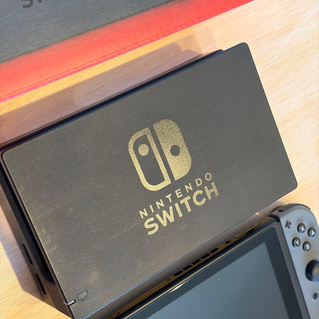 Nintendo Switch 本体 グレー+SDカード128GB,保護フィルム