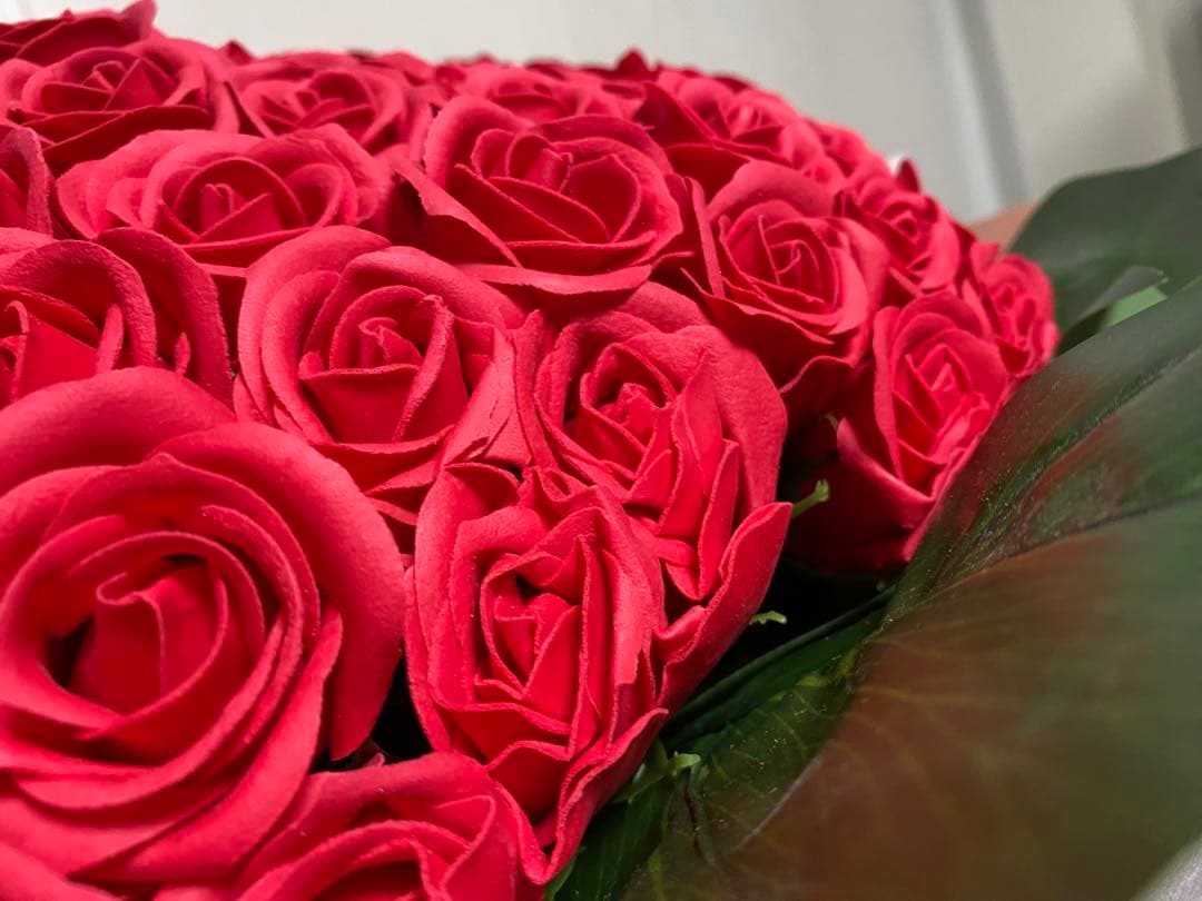 薔薇　花束　100本 赤　造花　ソープフラワー