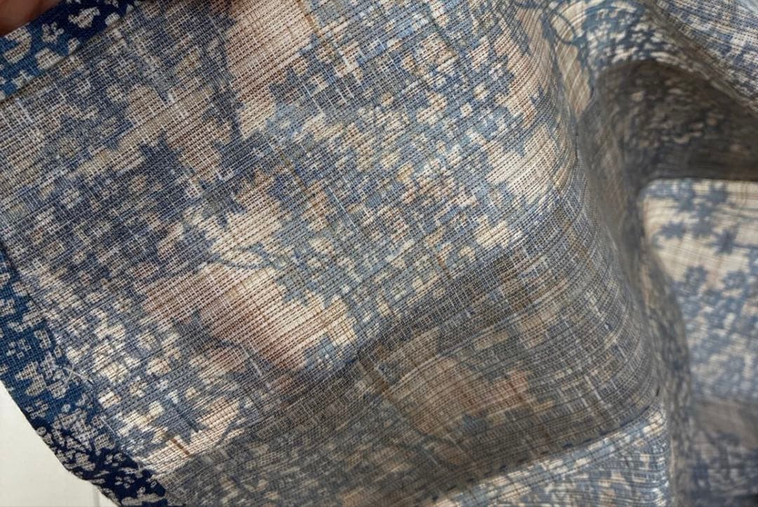 竺仙 風　奥州小紋 調　浴衣　綿紬