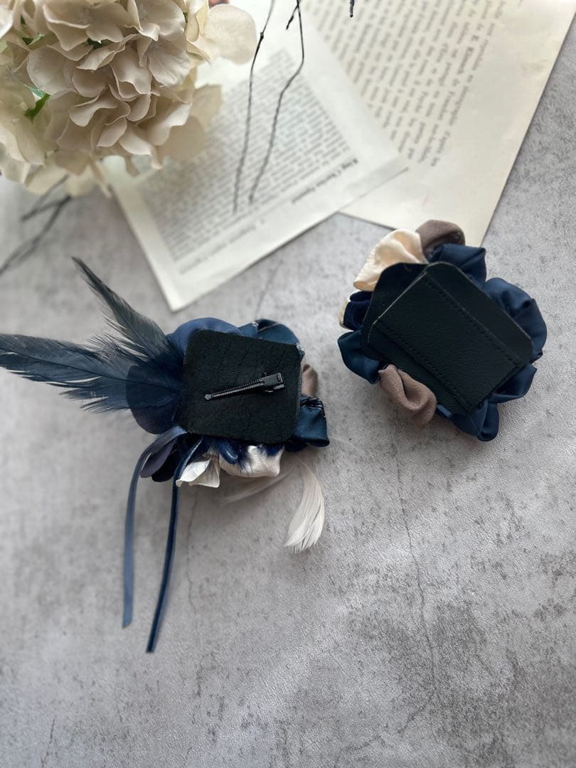 きらめくロゼット様　男の子用髪飾り