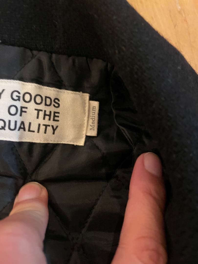 Denime 肉厚　ヘビーメルトン　Pコート　黒 Mサイズ