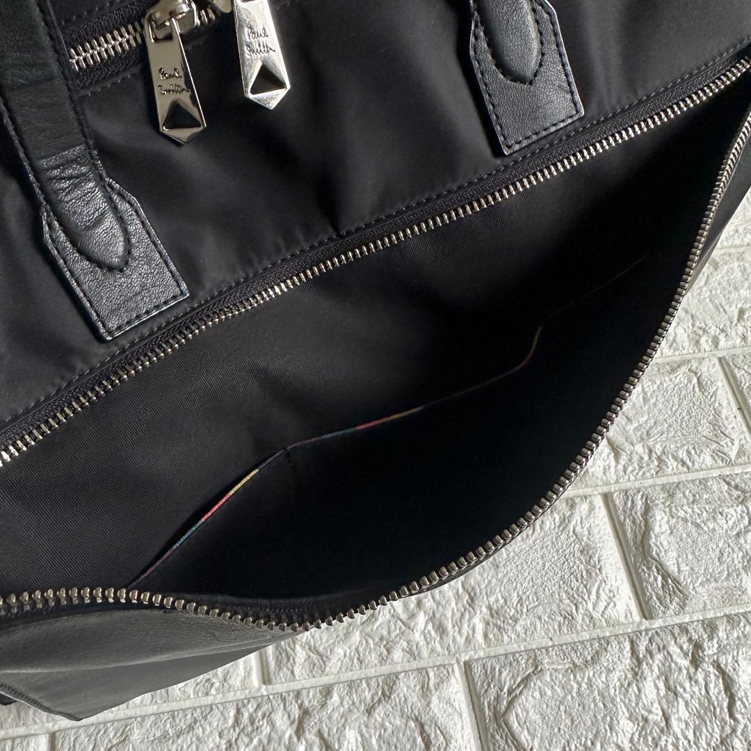 現行品 ポールスミス　ブリーフケース　レザー　ナイロン　ビジネスバック