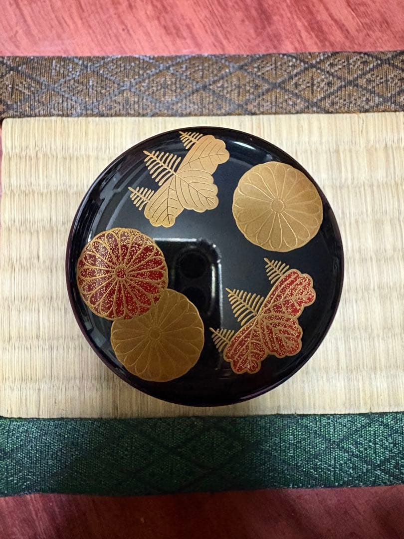 茶道具　棗　中村宗悦 作　高台寺蒔絵中棗　木製・本漆こ塗・切合口　茶筅