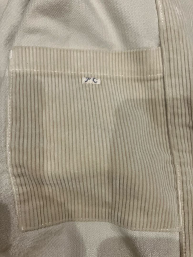 希少 コーデュロイ 襟付き ダブルジャケット Ｌ　フレンチジャケット