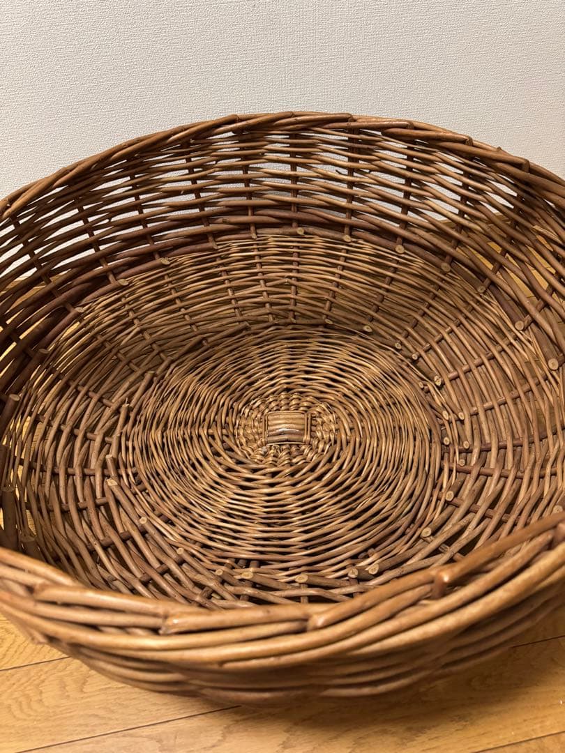 希少　超特大サイズ　藤　ラタン　かご　昭和レトロ
