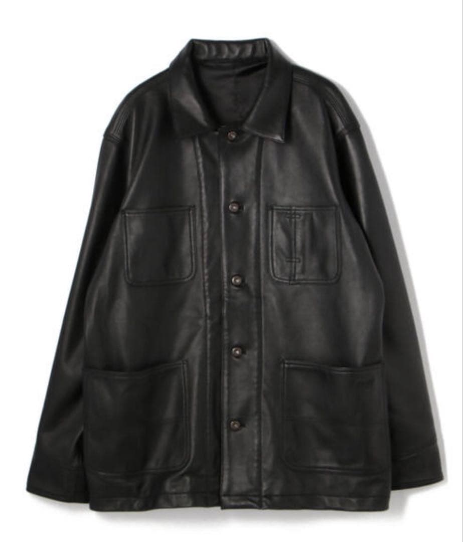 SCHOTT ブラックレザー カバーオール