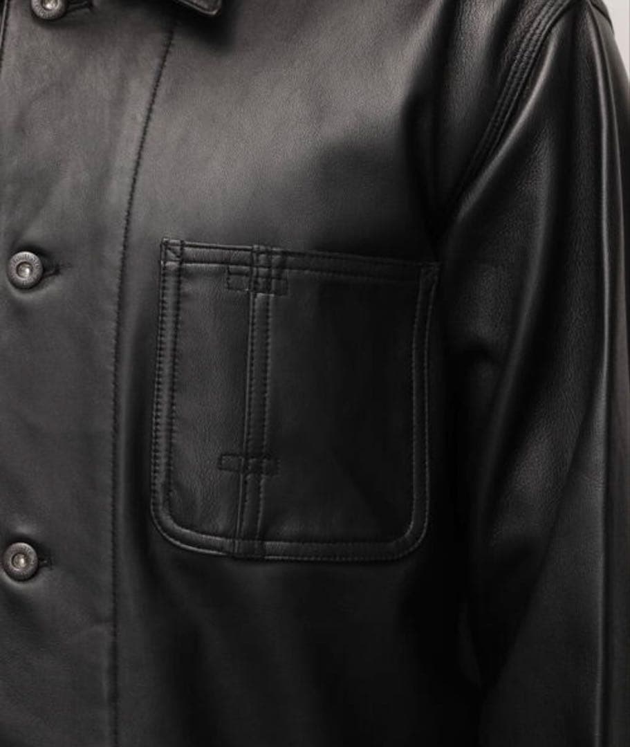 SCHOTT ブラックレザー カバーオール