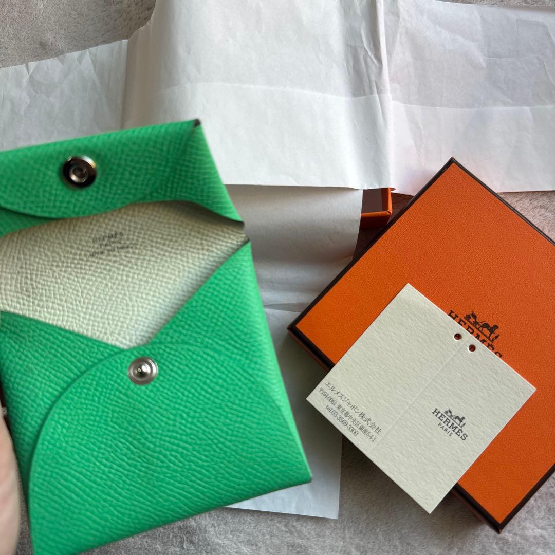 最終価格にしました！ HERMES ケース　バスティア緑