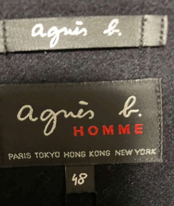 agnes b. homme アニエスベーオム ウールダッフルコート フード付き