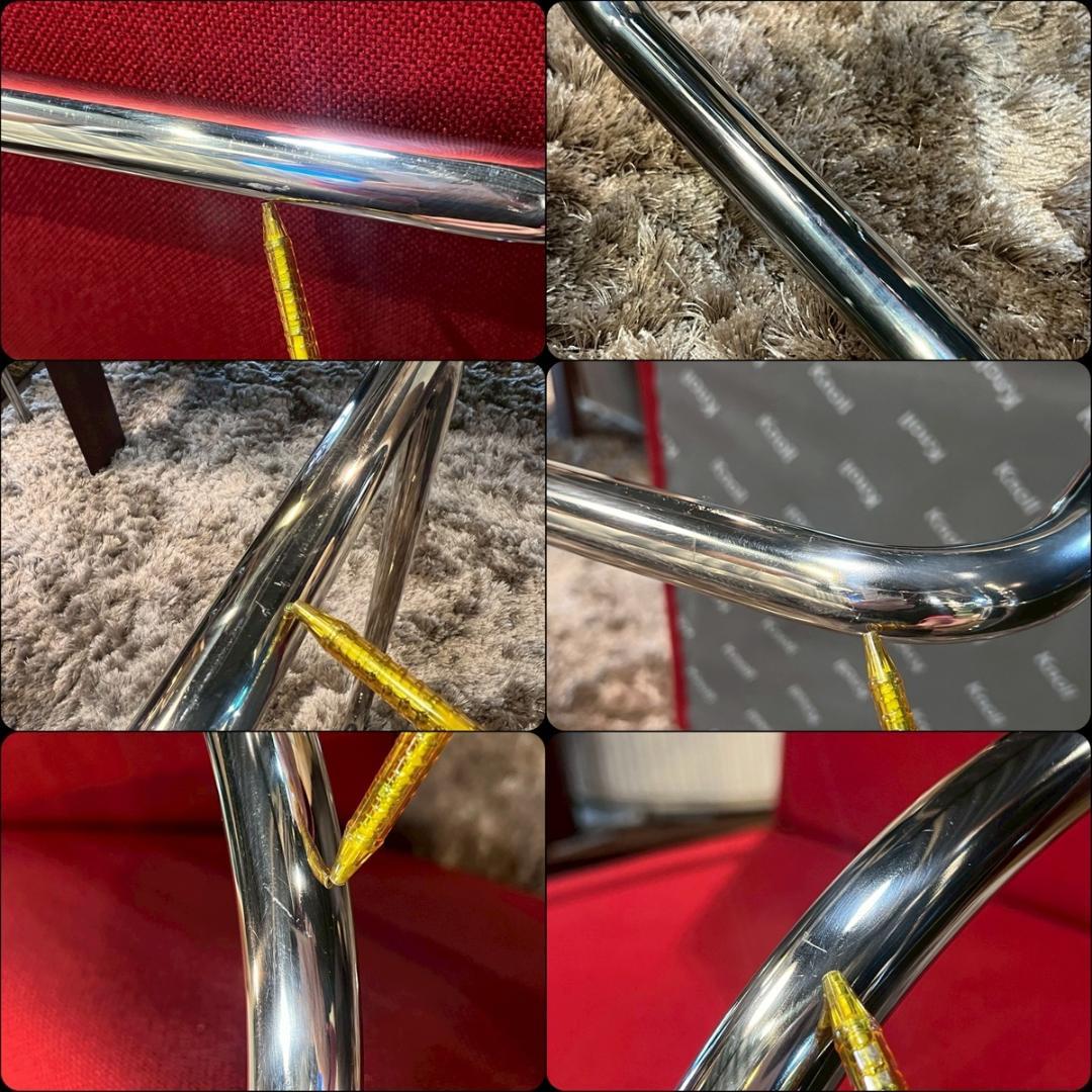 ノール 名作 ブルーノ チューブラーチェア 椅子 レッド モダン 赤 シンプル