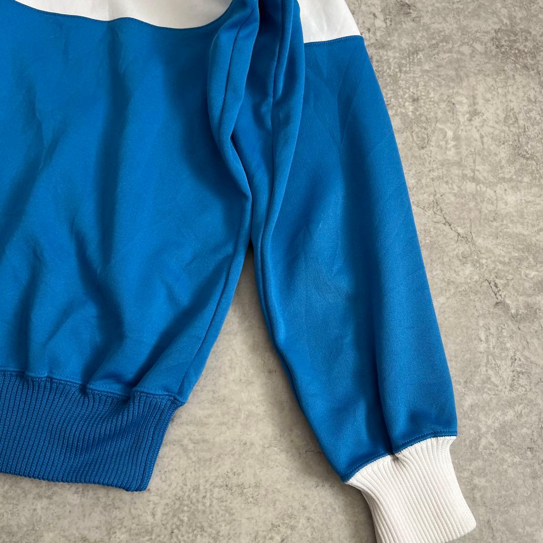 デサント製　adidas トラックジャケット ブルー　vintage アディダス