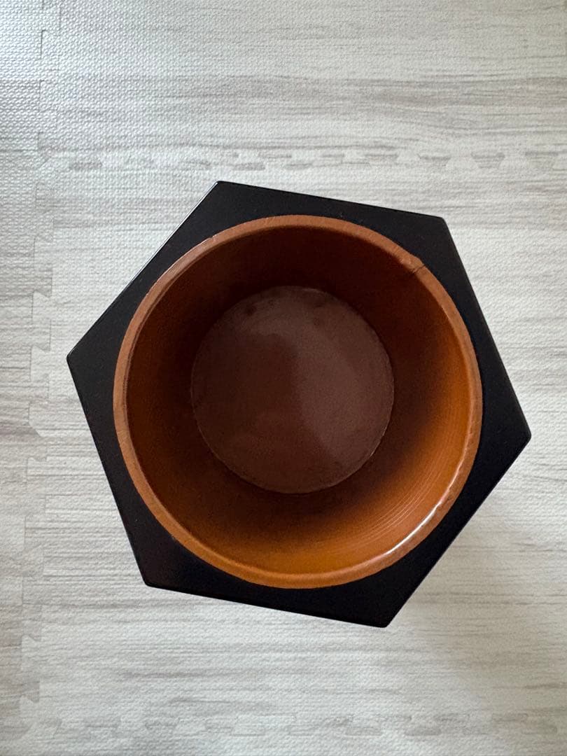 木製 六角形 フラワーベース 3点セット