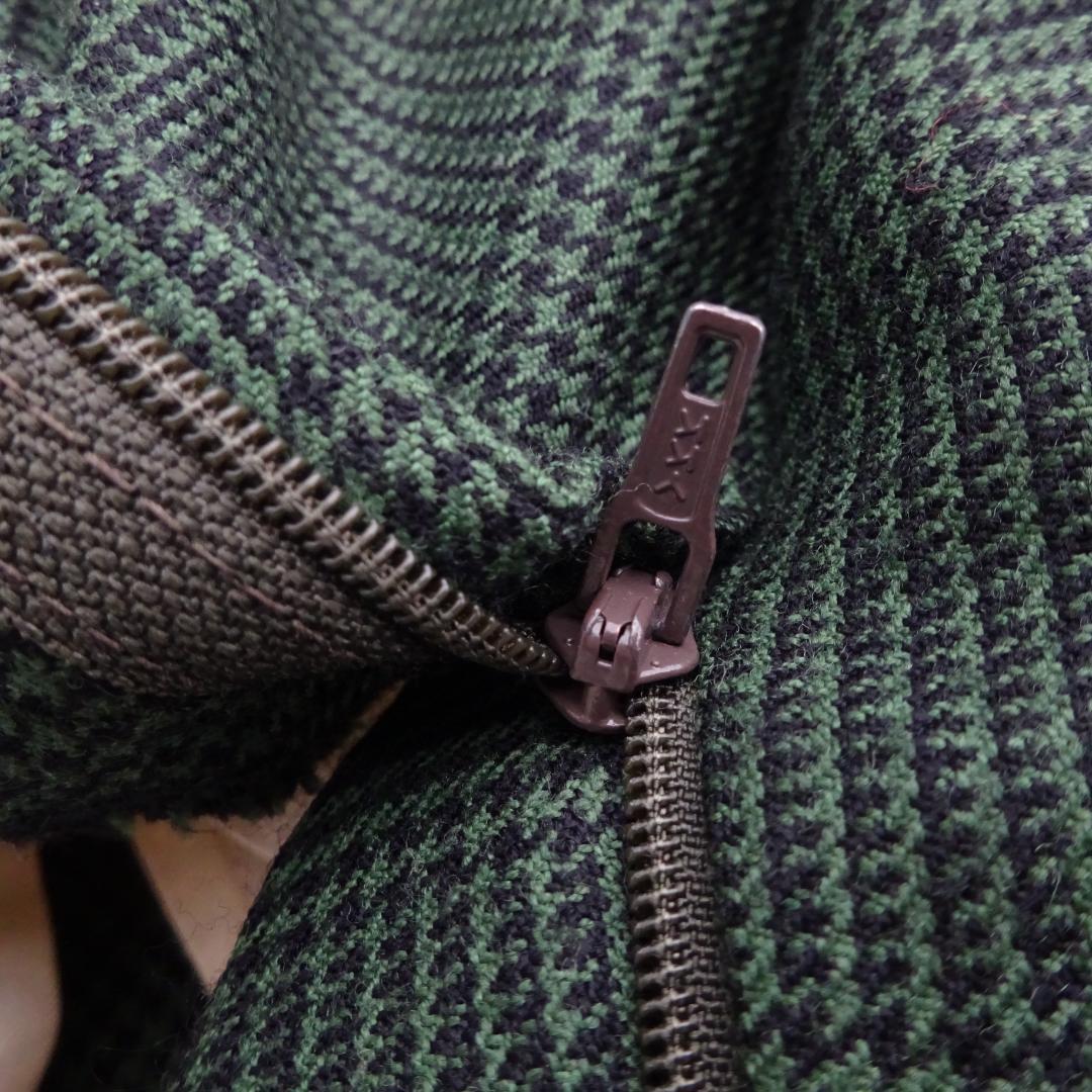 イタリア製赤タグ　ブリオーニ　Romaダブルスーツグレンチェックグリーン50刺繍