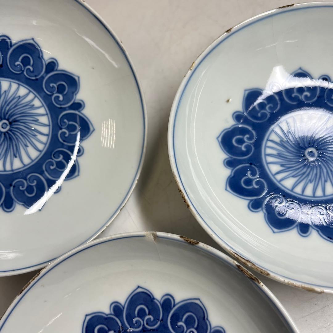 中国清時代　雅在銘　古染付青花鉢10客　木箱付　東Y7-0821⭐︎2Fトコエ