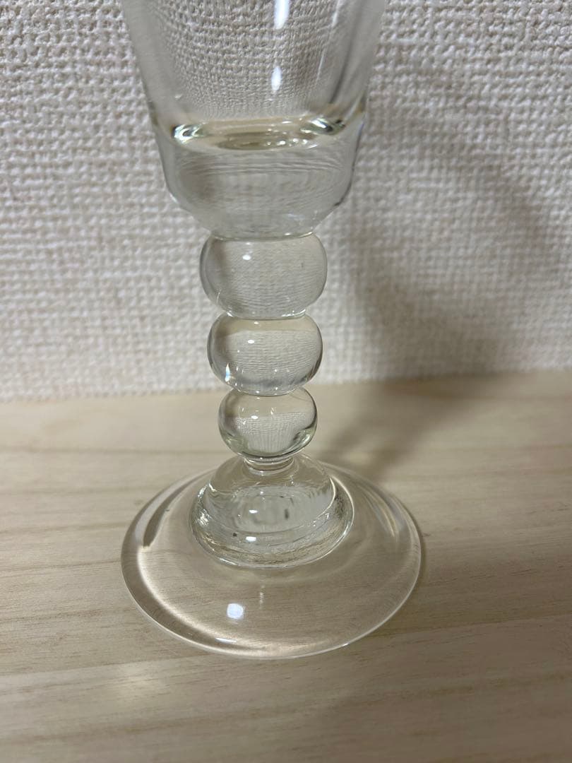 舩木倭帆　作　クリア　ワイングラス　Shizuサイン入り