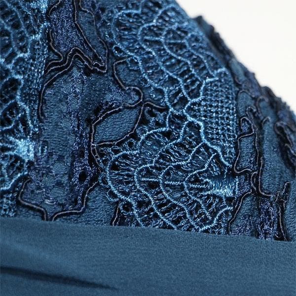 m*i様 セルフポートレイト ワンピース リボン レース 紺 UK8 未使用 B