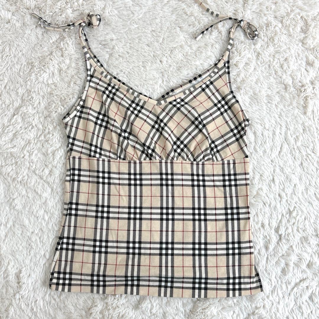 BURBERRY BLUE LABEL チェック柄 ノースリーブ キャミソール