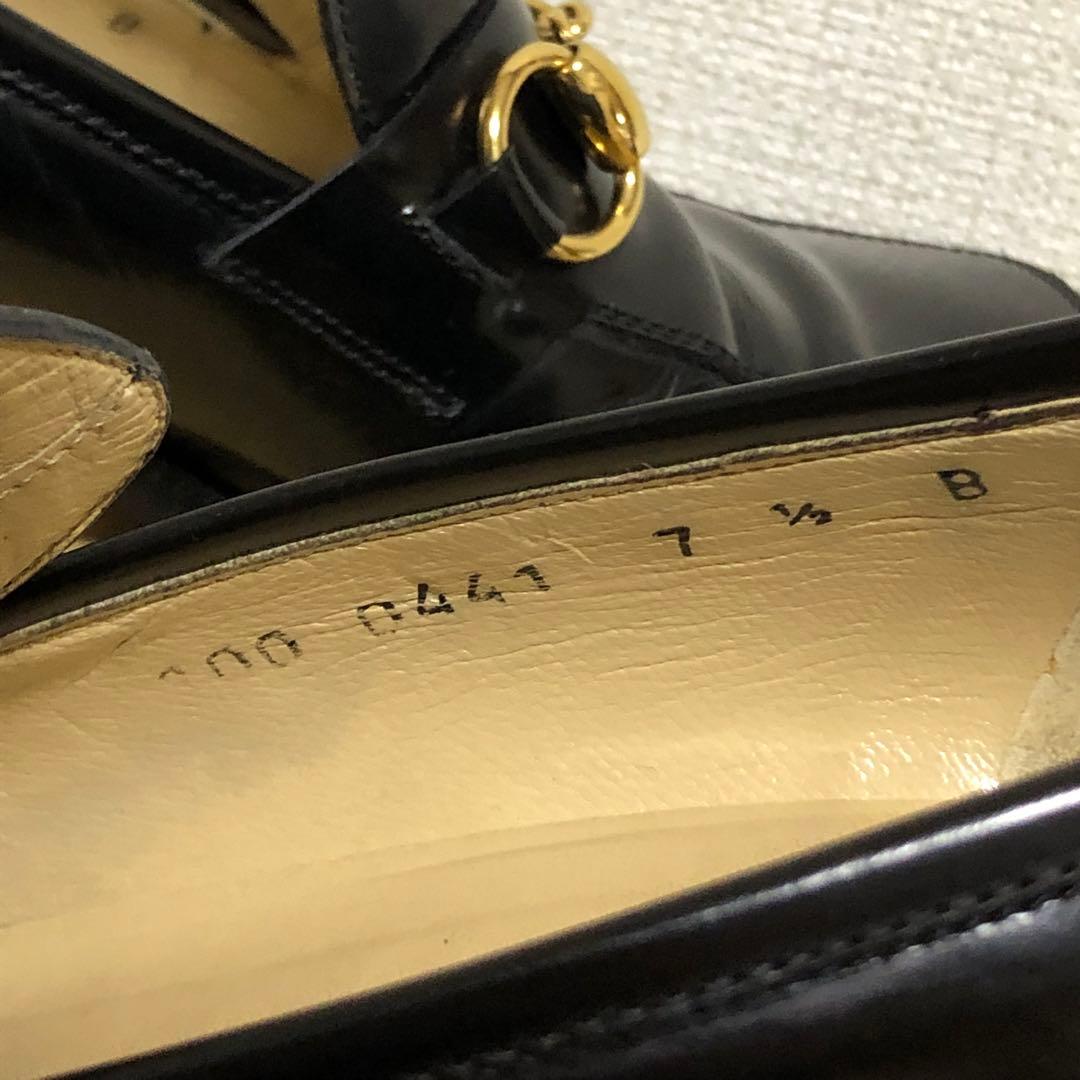 グッチ　GUCCI ホースビット　ローファー　ヒール　ブラック　黒　レザー