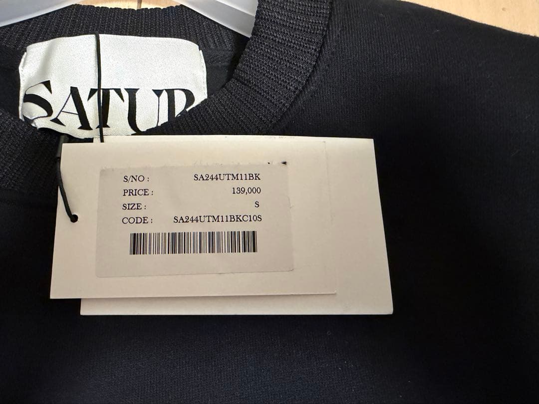 SATUR セター スウェット・トレーナー S ブラック 新品未使用