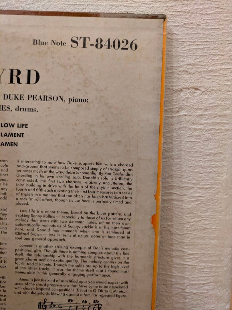 RVG刻印有 Donald Byrd Fuego ST-84026