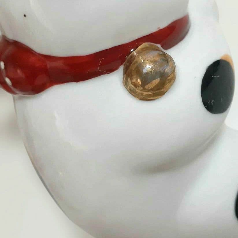 126 瀬戸焼 縁起物 赤絵 お祈り猫（大） 招き猫 陶器製 高さ約12cm