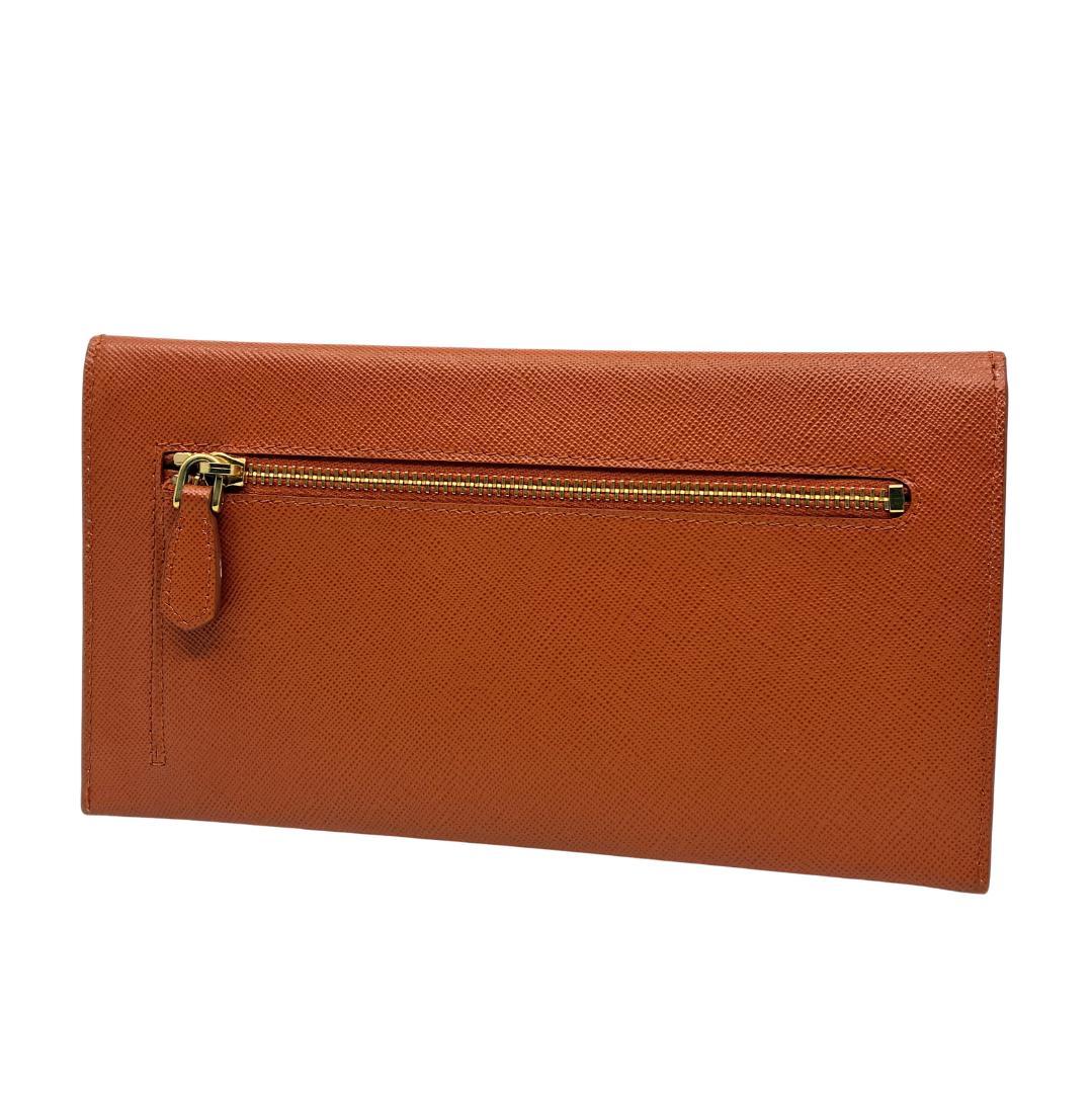PRADA プラダ サフィアーノ レザー オレンジ 長財布 A1357A3
