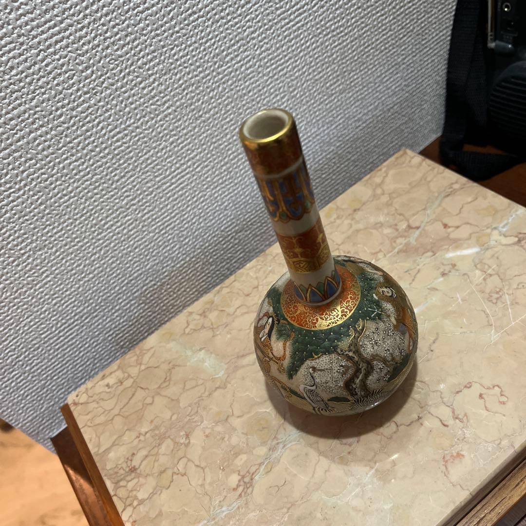 あ*き様 古物薩摩焼金彩装飾の日本陶器花瓶