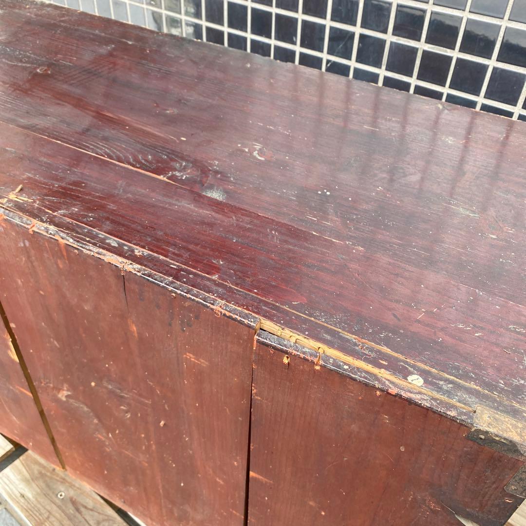 時代物 桐箪笥 二段 アンティーク 明治 骨董品 古家具 インテリア