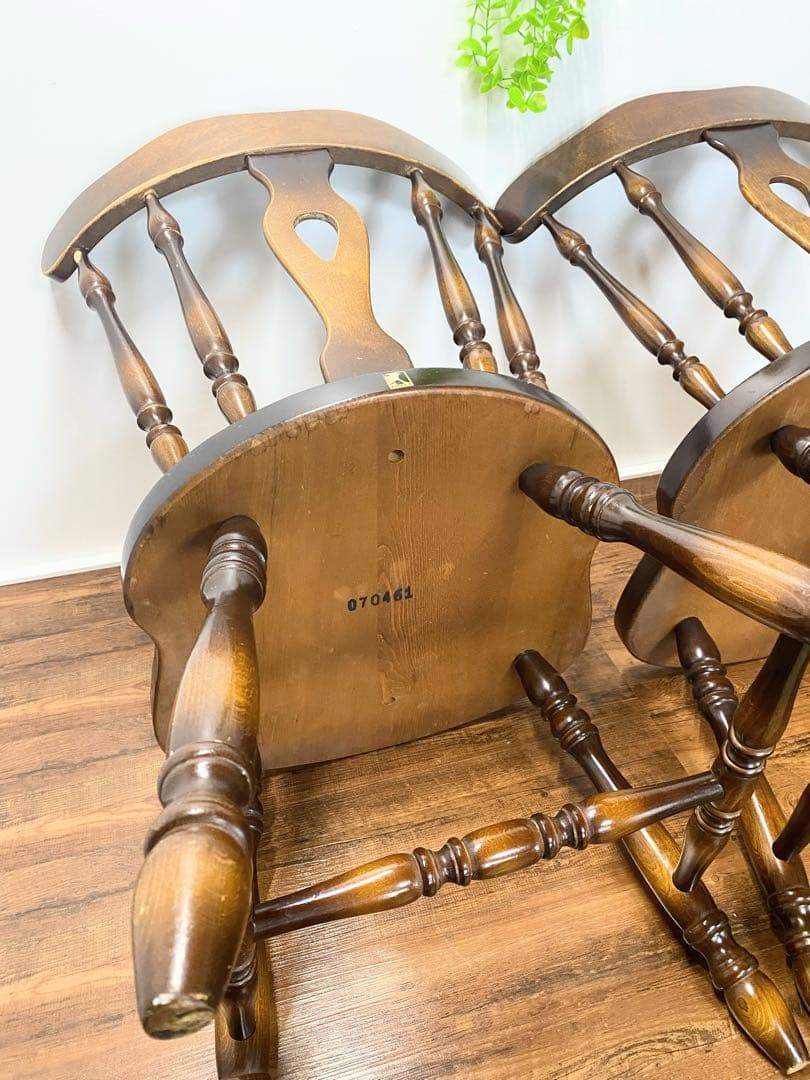 飛騨産業 キツツキマーク ウィンザーチェア 椅子 2脚セット