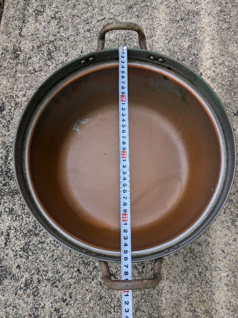 銅製 両手鍋 36cm アンティーク ヴィンテージ