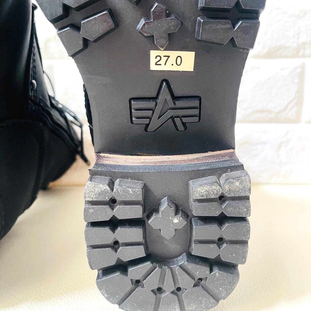 【美品✨】ALPHA INDUSTRIES アルファ バイカーブーツ 27cm