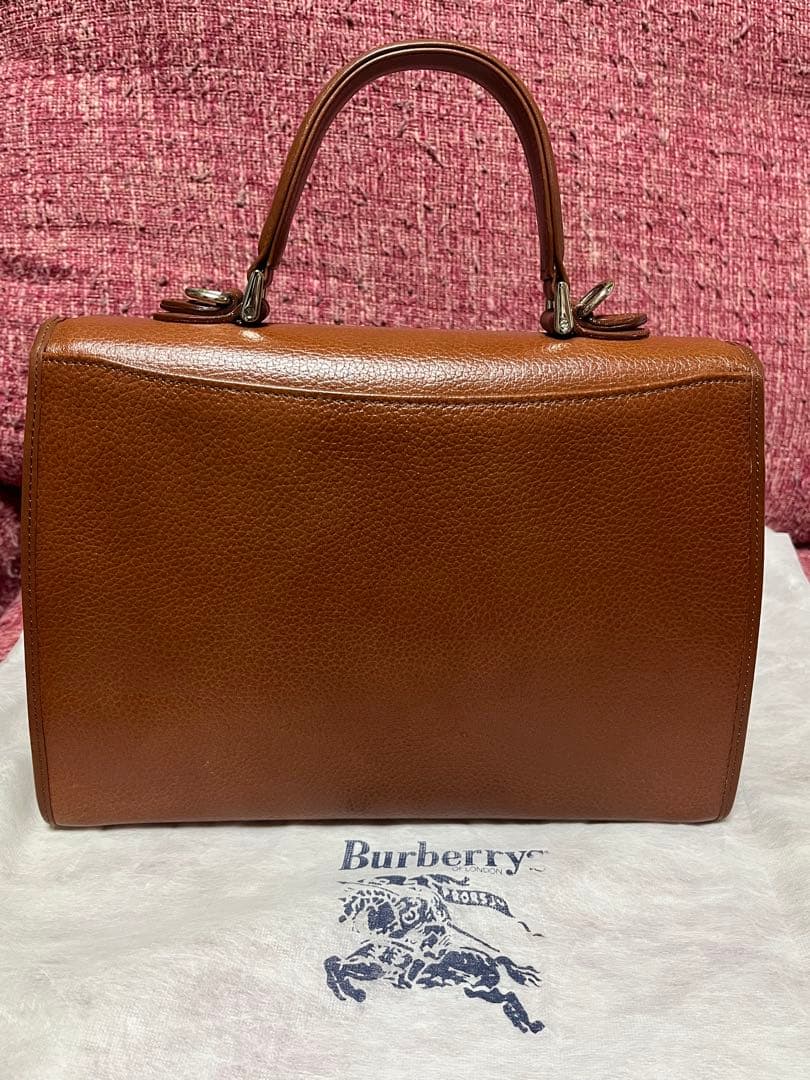 Burberry ブラウンレザー ハンドバッグ ショルダー