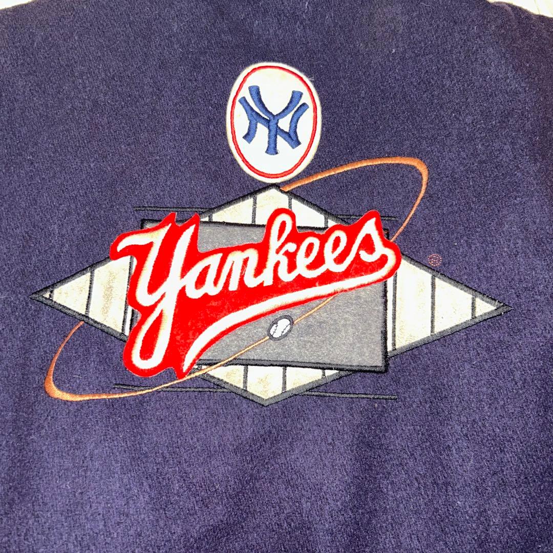 80s USA製 Cooperstown 袖レザー ヤンキース スタジャ