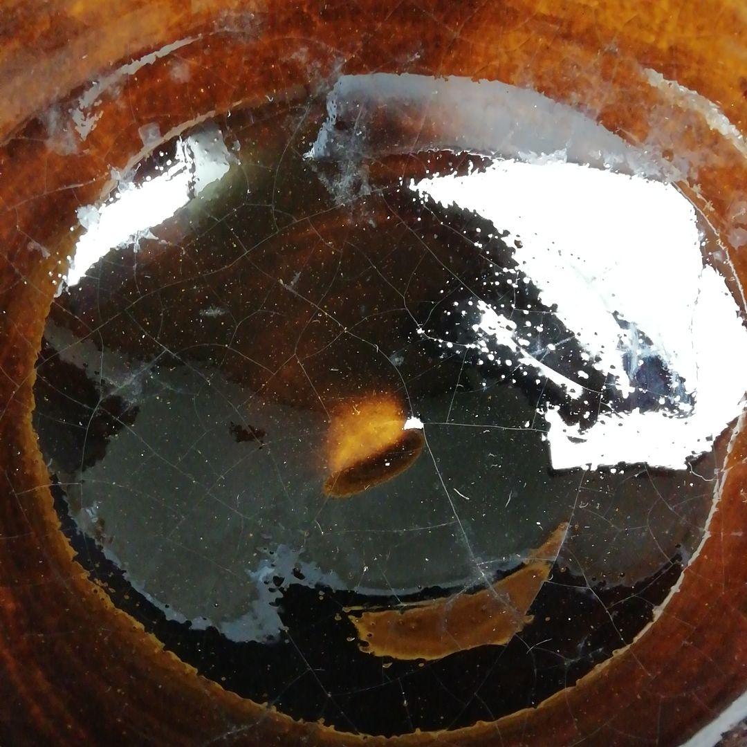 Ｔ６２５　茶碗　『飴釉　茶碗』『神通窯　筧田孝嗣』　共箱　抹茶碗　茶道具