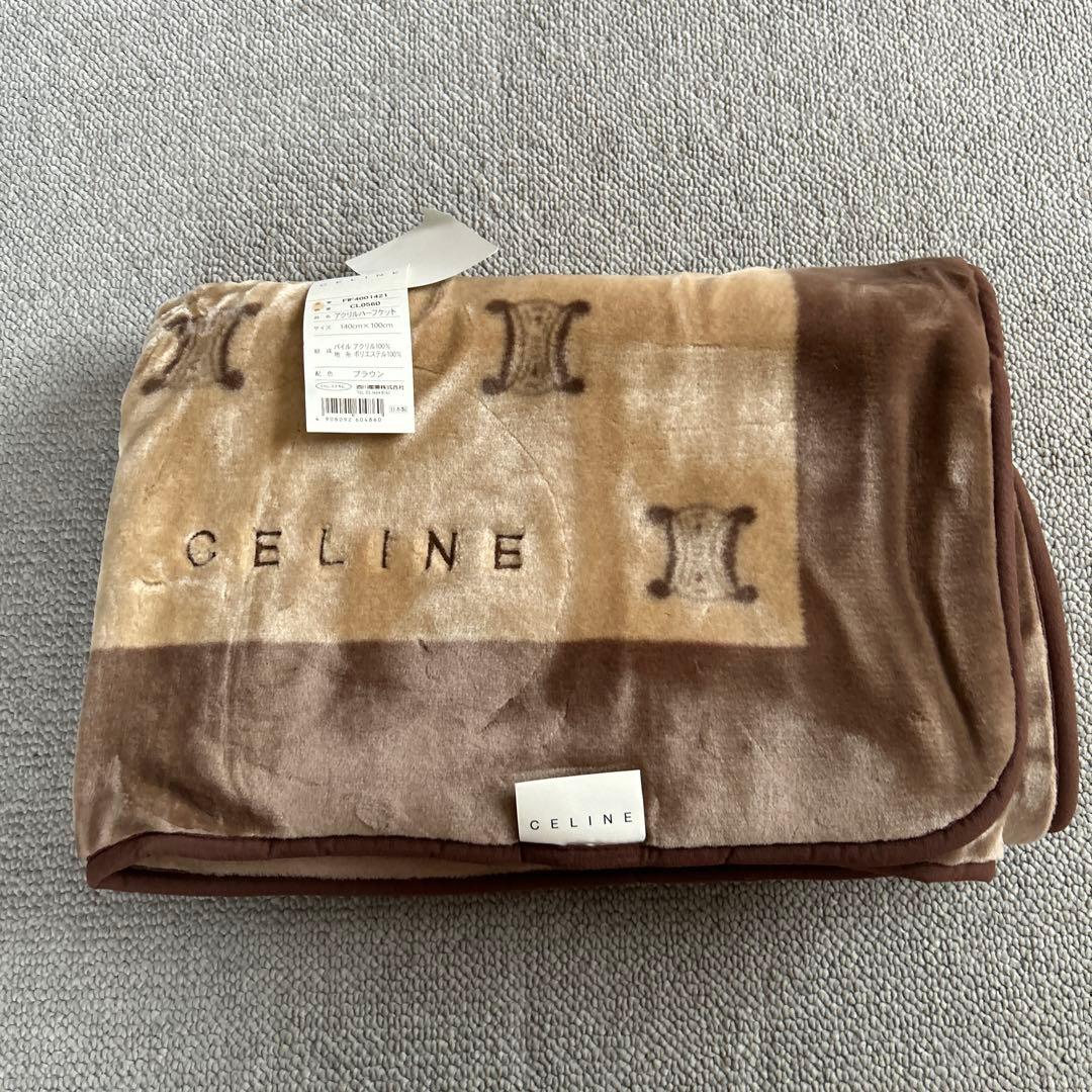 新品未使用 タグ付 CELINE セリーヌ ブランケット ハーフケット ブラウン