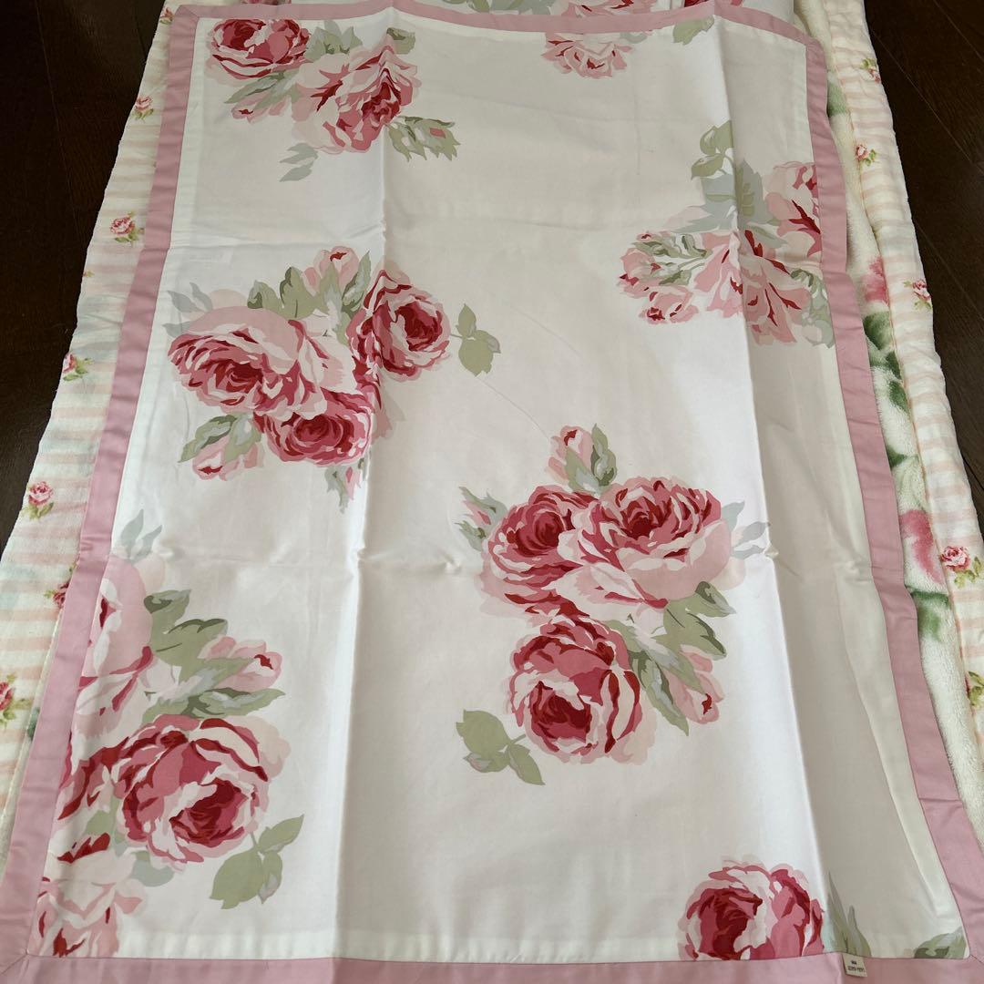 ローラアシュレイクチュールローズデュべカバーピローケース未使用新古品シングル