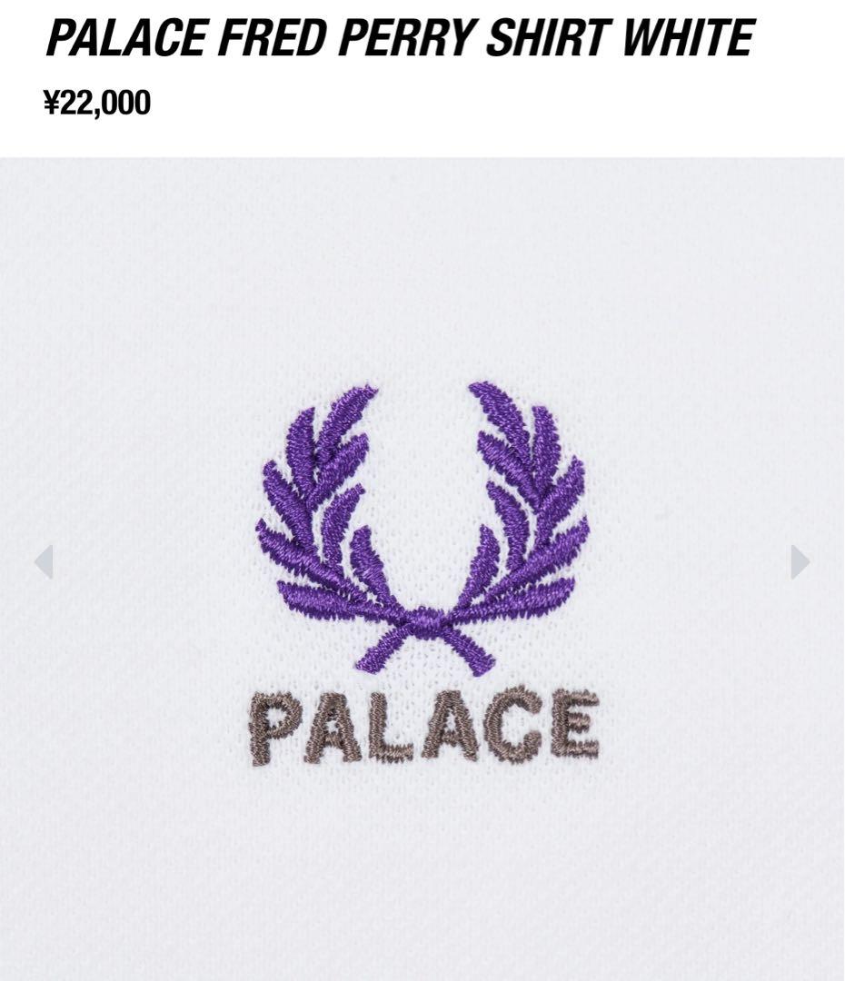 トップス PALACE FRED PERRY SHIRT white XXL