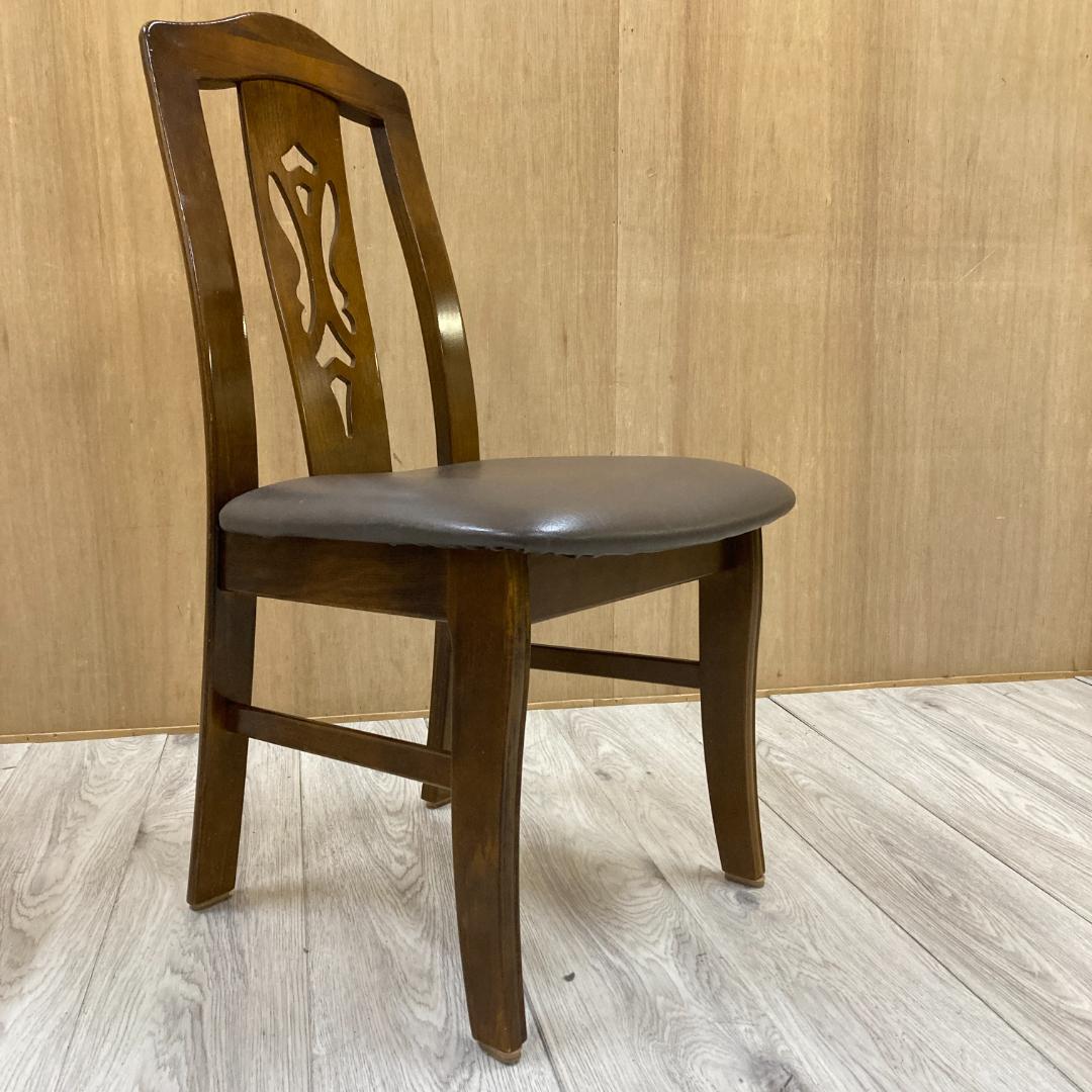 【カリモク】コロニアル　透かし彫り　ダイニングチェア　椅子　２脚セット