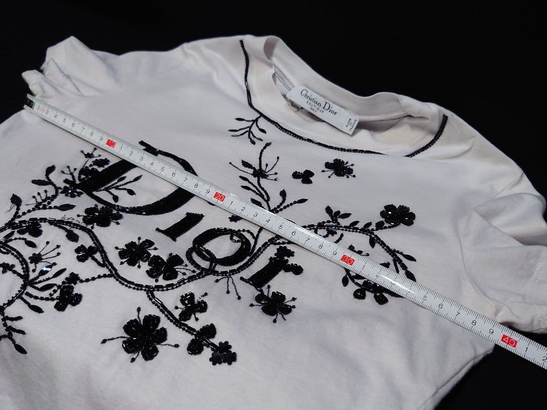 【激レア】Christian Dior ビーズ刺繍Tシャツ
